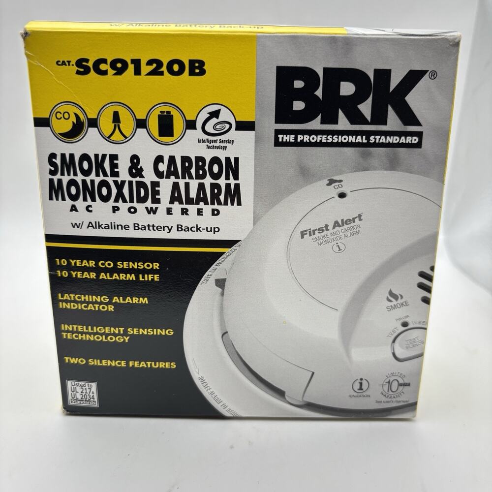 BRK SC9120B Smoke & Carbon Monoxide Detector. New In Open Box.